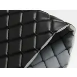 Стьобана екошкіра чорна «Ромб» (чорна нитка) Мініатюра 3