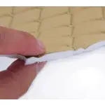 Стьобаний шкірзам світло-бежевий PRM-015-1 «Ромб» (бежева нитка) Мініатюра 2