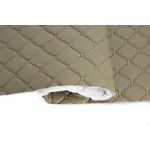 Стьобаний шкірзам бежевий PRM-015-1 «Ромб» (бежева нитка) Мініатюра 1