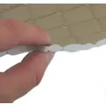 Стьобаний шкірзам бежевий PRM-015-1 «Ромб» (бежева нитка) Мініатюра 3