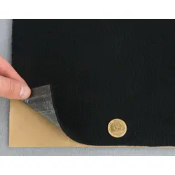 Карпет-самоклейка Lux велюровий чорний, для авто, товщина 2.5мм, щільність 240г/м2, лист 58х100см