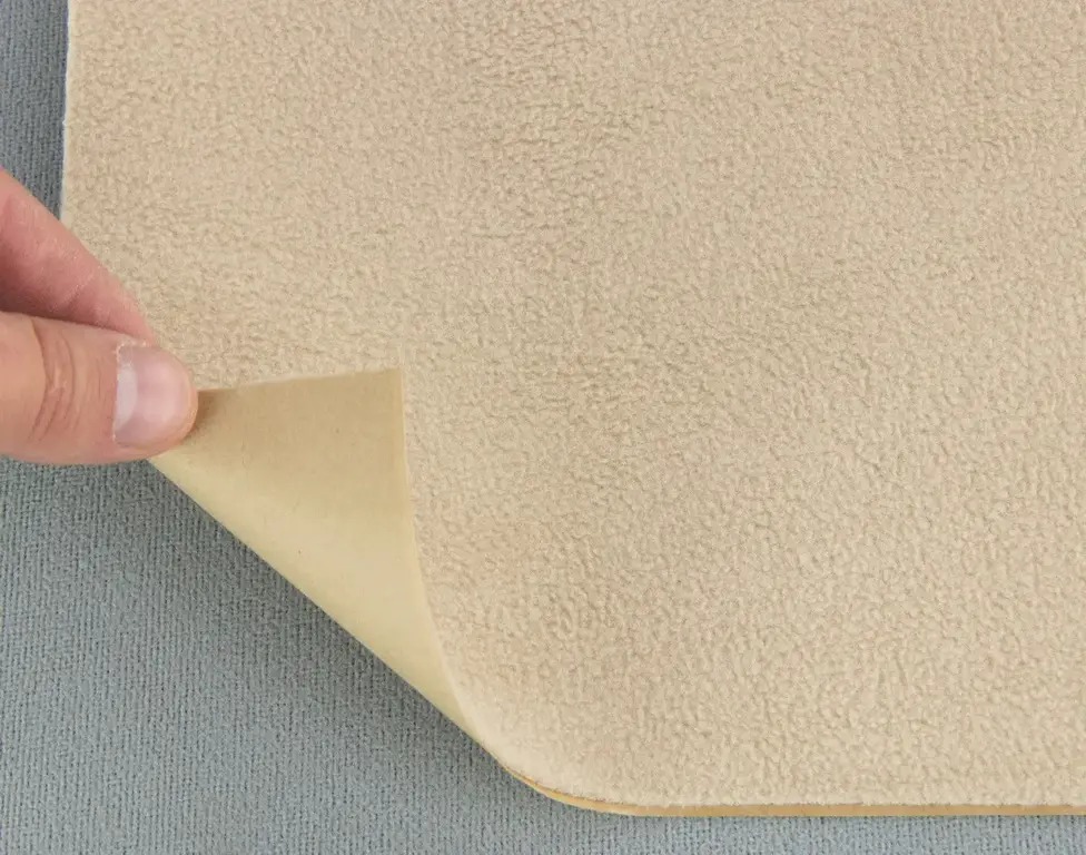 Карпет велюровий Standart кремовий для авто самоклейка, лист 170х100см