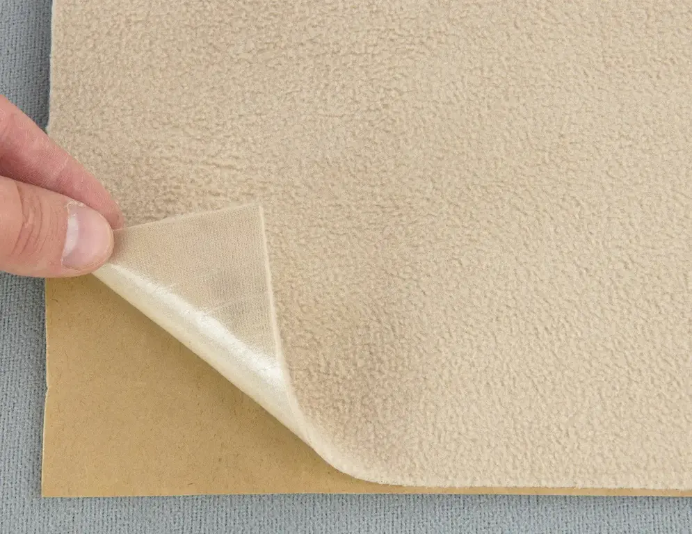 Карпет велюровий Standart кремовий для авто самоклейка, лист 170х100см