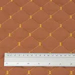 Стьобана автотканина Динаміка «Мідний Ромб з золотою ниткою» на синтепоні 7мм – преміальний оббивний матеріал Мініатюра 2