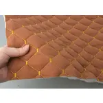 Стьобана автотканина Динаміка «Мідний Ромб з золотою ниткою» на синтепоні 7мм – преміальний оббивний матеріал Мініатюра 3