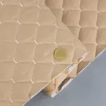 Стьобана автотканина Динаміка «Бежевий Ромб з світло-бежевою ниткою» – преміальний оббивний матеріал Мініатюра 1