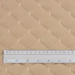 Стьобана автотканина Динаміка «Бежевий Ромб з світло-бежевою ниткою» – преміальний оббивний матеріал Мініатюра 2