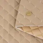 Стьобана автотканина Динаміка «Бежевий Ромб з світло-бежевою ниткою» – преміальний оббивний матеріал Мініатюра 5