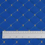 Стьобана автотканина Динаміка «Синій Ромб із золотою ниткою» на синтепоні 7мм – преміальний оббивний матеріал Мініатюра 2