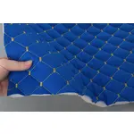 Стьобана автотканина Динаміка «Синій Ромб із золотою ниткою» на синтепоні 7мм – преміальний оббивний матеріал Мініатюра 3