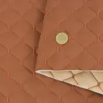 Стьобана автотканина Динаміка «Мідний Ромб з мідною ниткою» на синтепоні 7мм – преміальний оббивний матеріал Мініатюра 1