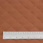 Стьобана автотканина Динаміка «Мідний Ромб з мідною ниткою» на синтепоні 7мм – преміальний оббивний матеріал Мініатюра 2