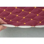 Стьобана автотканина Динаміка «Бордовий Ромб із золотою ниткою» – преміальний оббивний матеріал Мініатюра 4