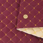 Стьобана автотканина Динаміка «Бордовий Ромб із золотою ниткою» – преміальний оббивний матеріал Мініатюра 5