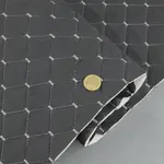 Стьобана автотканина Динаміка «Графітовий Ромб з світло-сірою ниткою» – преміальний оббивний матеріал Мініатюра 1