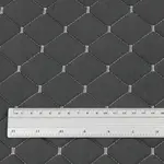 Стьобана автотканина Динаміка «Графітовий Ромб з світло-сірою ниткою» – преміальний оббивний матеріал Мініатюра 2