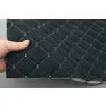 Стьобана автотканина Динаміка «Чорний Ромб з темно-сірою ниткою» на поролоні 7мм – преміальний оббивний матеріал Мініатюра 3