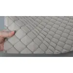 Стьобана автотканина Динаміка «Світло-сірий Ромб з темно-сірою ниткою» на поролоні 7мм – преміальний оббивний матеріал Мініатюра 3