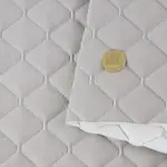 Стьобана автотканина Динаміка «Світло-сірий Ромб з сірою ниткою» на поролоні 7мм – преміальний оббивний матеріал Мініатюра 1