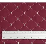 Стьобана автотканина Динаміка «Бордовий Ромб із світло-сірою ниткою» – преміальний оббивний матеріал Мініатюра 2
