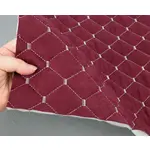 Стьобана автотканина Динаміка «Бордовий Ромб із світло-сірою ниткою» – преміальний оббивний матеріал Мініатюра 3