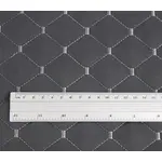 Стьобана автотканина Динаміка «Графітовий Ромб з світло-сірою ниткою» на синтепоні 7мм – преміальний оббивний матеріал Мініатюра 2