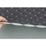 Стьобана автотканина Динаміка «Графітовий Ромб з світло-сірою ниткою» на синтепоні 7мм – преміальний оббивний матеріал Мініатюра 4