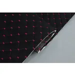 Стьобаний велюр Трініті «Ромб чорний прошитий червоною ниткою» на поролоні 7мм – преміальний оббивний матеріал Мініатюра 6