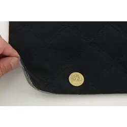 Автовелюр чорний термо-стьобаний подвійний ромб, на поролоні 2мм, синтепоні і сітці, ширина 140см