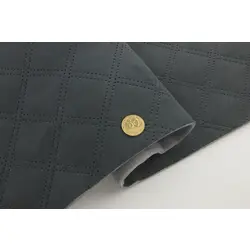 Автовелюр графітовий термо-стьобаний подвійний ромб, на поролоні 2мм, синтепоні і сітці, ширина 140см