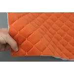 Стьобаний велюр Трініті «помаранчевий «Ромб» прошитий помаранчевою ниткоюю» на синтепоні  – преміальний оббивний матеріал Мініатюра 2