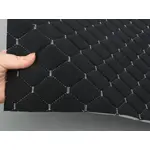 Стьобаний велюр Венус «Чорний Ромб прошитий світло-сірою ниткою» на поролоні 6мм – преміальний оббивний матеріал Мініатюра 3