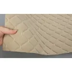 Стьобаний велюр Венус «Бежевий Ромб прошитий світло-бежевою ниткою» на поролоні 6мм – преміальний оббивний матеріал Мініатюра 4