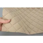 Стьобаний велюр Венус «Бежевий Ромб прошитий бежевою ниткою» на поролоні 6мм – преміальний оббивний матеріал Мініатюра 3