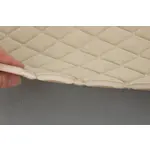 Стьобаний велюр Венус «Бежевий Ромб прошитий бежевою ниткою» на поролоні 6мм – преміальний оббивний матеріал Мініатюра 4