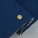 Стьобаний велюр Венус «Темно-синій Ромб прошитий синьою ниткою» на поролоні 6мм – преміальний оббивний матеріал Мініатюра 1