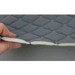 Стьобаний велюр Венус «Темно-сірий Ромб прошитий темно-сірою ниткою» на поролоні 6мм – преміальний оббивний матеріал Мініатюра 4