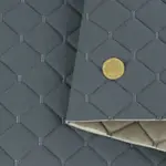 Стьобаний велюр Венус «Темно-сірий Ромб прошитий темно-сірою ниткою» на поролоні 6мм – преміальний оббивний матеріал Мініатюра 5