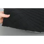 Стьобаний велюр Венус «Чорний Ромб прошитий чорною ниткою» на поролоні 6мм – преміальний оббивний матеріал Мініатюра 3