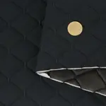 Стьобаний велюр Венус «Чорний Ромб прошитий чорною ниткою» на поролоні 6мм – преміальний оббивний матеріал Мініатюра 5