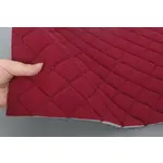 Стьобаний велюр Венус «Бордовий Ромб прошитий бордовою ниткою» на поролоні 6мм – преміальний оббивний матеріал Мініатюра 3