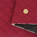 Стьобаний велюр Венус «Бордовий Ромб прошитий бордовою ниткою» на поролоні 6мм – преміальний оббивний матеріал Мініатюра 5