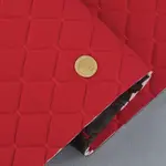 Стьобаний велюр Венус «Червоний Ромб прошитий червоною ниткою» на поролоні 6мм – преміальний оббивний матеріал Мініатюра 1