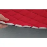 Стьобаний велюр Венус «Червоний Ромб прошитий червоною ниткою» на поролоні 6мм – преміальний оббивний матеріал Мініатюра 4