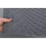 Стьобаний велюр Венус «Сірий Ромб прошитий світло-сірою ниткою» на поролоні 6мм – преміальний оббивний матеріал Мініатюра 3