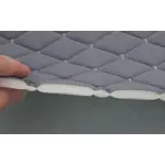 Стьобаний велюр Венус «Сірий Ромб прошитий світло-сірою ниткою» на поролоні 6мм – преміальний оббивний матеріал Мініатюра 4