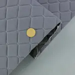 Стьобаний велюр Венус «Сірий Ромб прошитий темно-сірою ниткою» на поролоні 6мм – преміальний оббивний матеріал Мініатюра 1