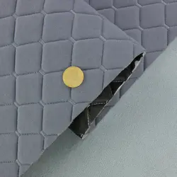 Велюр Venus стьобаний «Сірий Ромб прошитий темно-сірою ниткою» на поролоні 6мм та флізеліні, ширина 140см