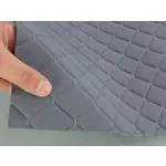 Стьобаний велюр Венус «Сірий Ромб прошитий темно-сірою ниткою» на поролоні 6мм – преміальний оббивний матеріал Мініатюра 3