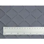 Стьобаний велюр Венус «Сірий Ромб прошитий темно-сірою ниткою» на поролоні 6мм – преміальний оббивний матеріал Мініатюра 2